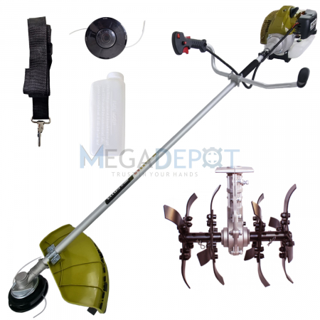 Motocoase pe benzina - Motocositoare pe benzina Eltos EL5500, 4.7CP, 52CC, 10000RPM, Accesorii incluse