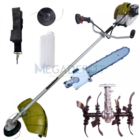 Motocoase pe benzina - Motocositoare pe benzina Eltos EL5500, 4.7CP, 52CC, 10000RPM, Accesorii incluse