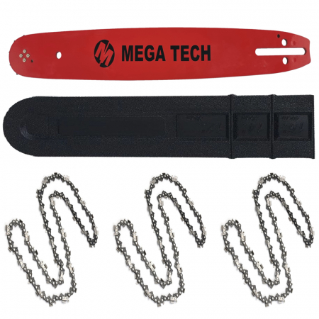 Motofierastrau cu lant ( drujba ) pe benzina MegaTech 8500, 3 lanturi, 6.5CP, 58cc, lama rosie, pornire EasyStart [3]