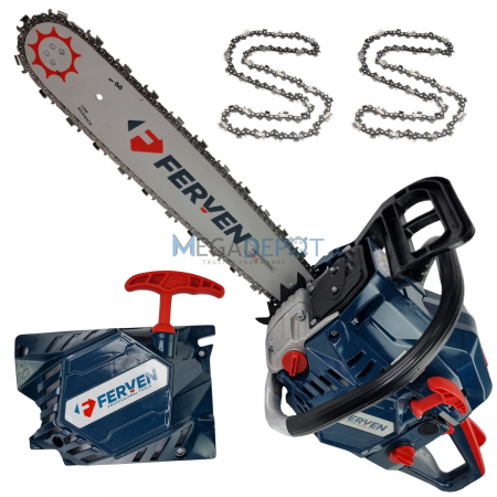 Motofierastraie - Motofierastrau (drujba) Ferven FE-5800, 4CP/3KW, 58CC, cu demaror de rezerva, Accesorii incluse