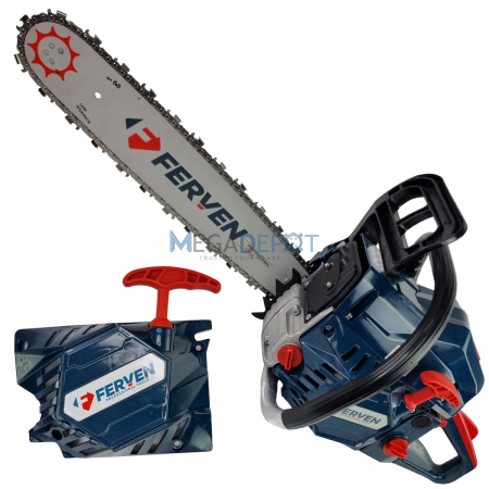 Motofierastrau (drujba) Ferven FE-5800, 4CP/3KW, 58CC, cu demaror de rezerva, Accesorii incluse [1]