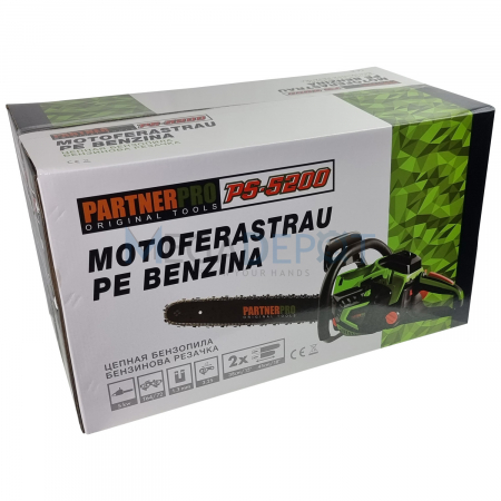 Motofierastrau (drujba) pe benzina PartnerPRO PS5200, 5000W, 6.7CP, 3400RPM, 52cm³, Lama 38/45cm [3]