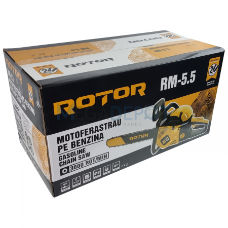 Motofierastrau (drujba) pe benzina Rotor RM-5.5, 3500W, 4.6CP, 3600RPM, 58cm³, Lama 38/45cm [3]