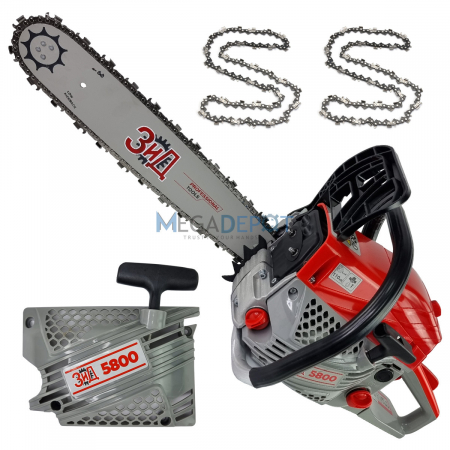 Motofierastraie pe benzina - Motofierastrau (drujba) ZID 5800, 4.7CP/3.5KW, 58CC, cu demaror de rezerva, Accesorii incluse