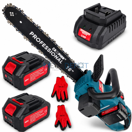 Motofierastraie - Motofierastrau pe 2 acumulatori Altai Campion PRO, 2 acumulatori 48V/6Ah, Lama 40 cm, sistem intindere lant SuperEasy, ungere automata, motor Brushless