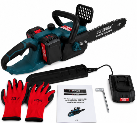 Motofierastrau pe 2 acumulatori Altai Campion PRO, 2 acumulatori 48V/6Ah, Lama 40 cm, sistem intindere lant SuperEasy, ungere automata, motor Brushless [5]