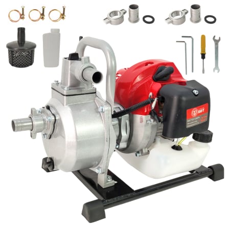 Pompe - Motopompa pe benzina, aspiratie 1 " , motor 2 timpi , absorbtie 7 Mt , 8000 lt/min