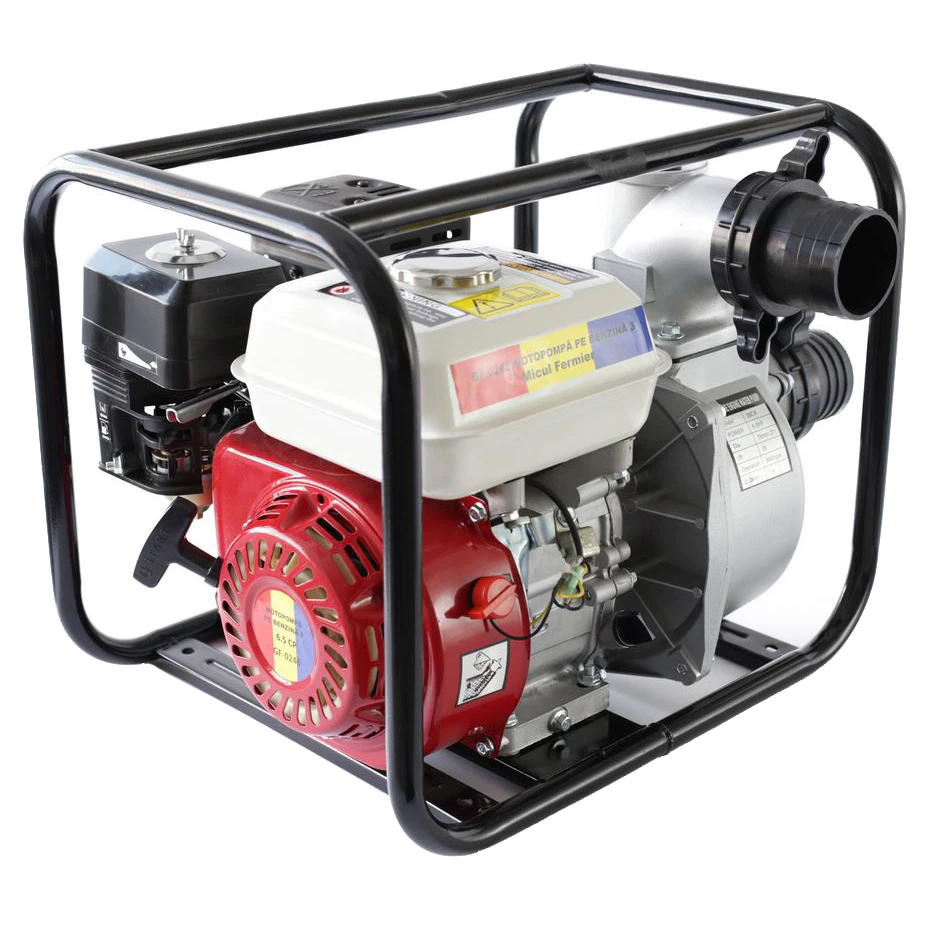 Motopompe - Motopompa pe benzina Micul Fermier GF-0246, 4 timpi, 3", 4.8kW, 6.50CP, Adancime 8m, Refulare 28m, Debit 45mc/h
