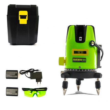 Scule si Unelte - Nivela laser PartnerPRO, 5 linii ±2 mm/5m, 40m, Timp de nivelare ≤ 5s