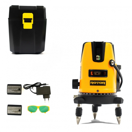 Unelte si aparate de masurat - Nivela laser Rotor, 3 linii ±2 mm/5m, 40m, Timp de nivelare ≤ 5s