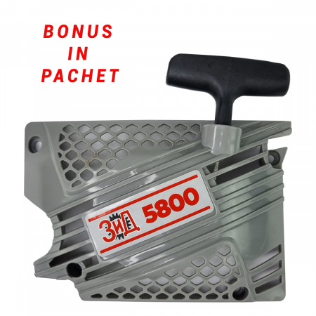 Pachet Complet: Motocoasa si Motofierastrau ZID Rusia Profesional, 5CP, 2 lanturi, taiere disc + fir, demaror de rezerva [6]