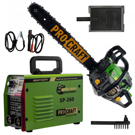 Pachet Motofierastrau ProCraft GS450 7CP, aparat de sudura invertor ProCraft SP 260, pachet complet [0]