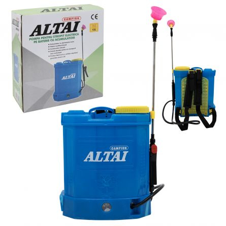 Pachet Pompa de stropit electrica 12L ALTAI 5.5bari + Lance telescopica pentru stropit pomi, 140 - 300cm [1]