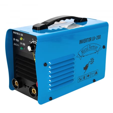 Pachet promotional Aparat de sudura invertor Micul Fermier LV-200, Masca automata, Palmari, Electrozi, 200A, Albastru, Accesorii incluse [5]
