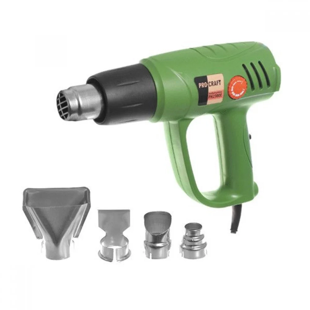 Pistoale de aer cald - Pistol cu aer cald Procraft PH2300E, pheon industrial 2.2 kW, 300-600 grade C, 650 l/min., 4 duze