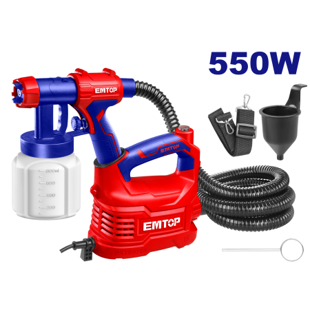 Scule electrice - Pistol de vopsit 550W, capacitate 800ml - ESGN50001, EMTOP