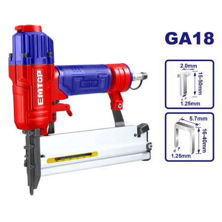 Scule si Unelte - Pistol pneumatic capse/cuie 2 in 1, GA18 - ECBN504001, EMTOP