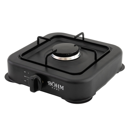 Plita cu 1 ochi BOHM, 2.2kW, GPL, Aprindere manuala, Negru [1]