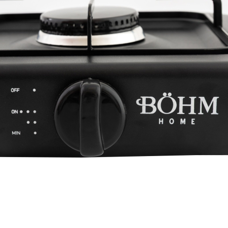 Plita cu 1 ochi BOHM, 2.2kW, GPL, Aprindere manuala, Negru [3]