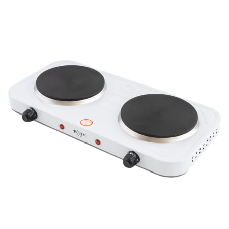 Plite, aragaze, pirostrii, Cuptoare electrice, Microunde - Plita electrica dubla BOHM, 2000W, 2 arzatoare, Dimensiune plita 155mm, Alb