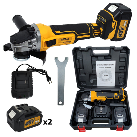 Scule electrice - Polizor unghiular cu 2 acumulatori , Mustang , 48 V , 5 Ah , Diametru disc 125 mm , 8100 Rpm