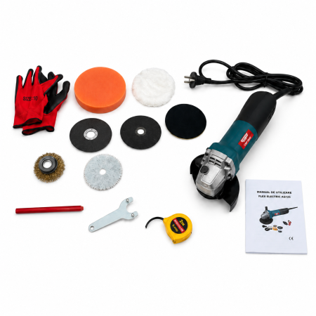 Polizor unghiular Altai Campion PRO AG1825, 1250W, 11000RPM, Disc 125mm, Set complet de accesorii [6]