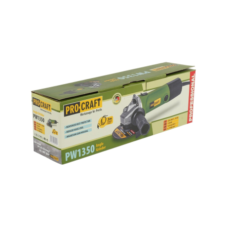 Polizor Unghiular ( Flex),  Procraft PW1350, 1350W, 11000RPM, Diametru disc 125mm [4]