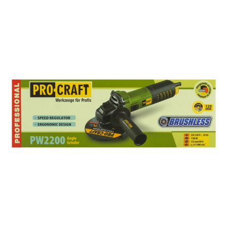 Polizor unghiular (flex) ProCraft, 1100W, 11000RPM, Diametru disc 125mm [4]