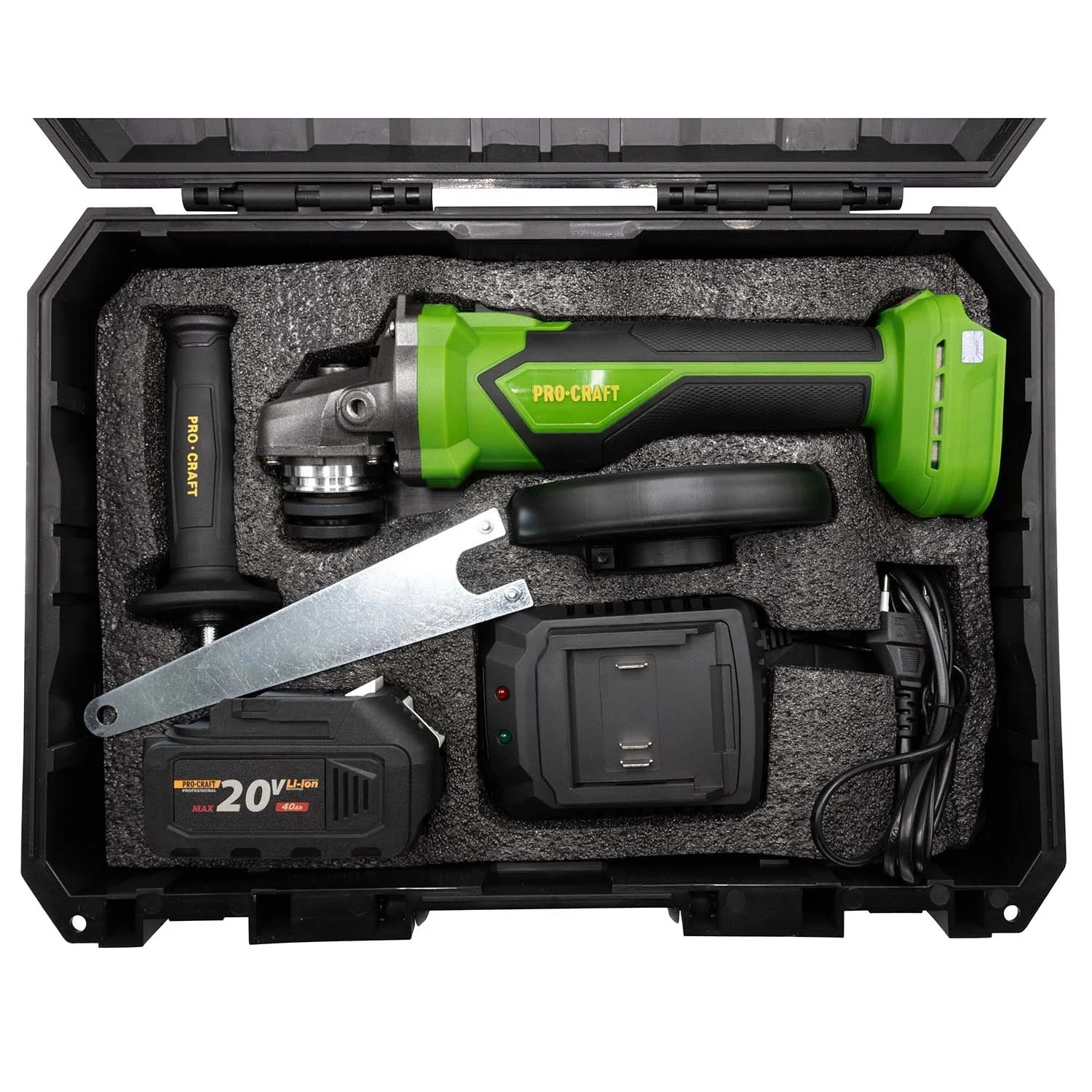 Polizor unghiular pe acumulator PROCRAFT, 20V/4Ah, Brushless, Diametru disc 125mm [11]