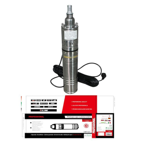 Pompa de apa submersibila, 370-1500W, Racire pe ulei, Bobinaj cupru, Inaltime refulare 160m, Debit 5mc/h, Cablu 20m [3]