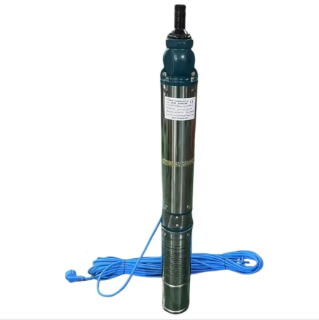 Pompe submersibile - Pompa de apa submersibila de mare adancime, 1.5kW, Bobinaj cupru, Inaltime refulare 140m, Debit 8mc/h, Cablu 30m