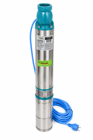 Pompe submersibile - Pompa de apa, sumbersibila, de mare adancime, Craft-Tec Aqua Premium, 8 turbine, 1800W, 2850RPM, Debit 7m³/h, H 160m, Bobinaj Cupru, 20m cablu