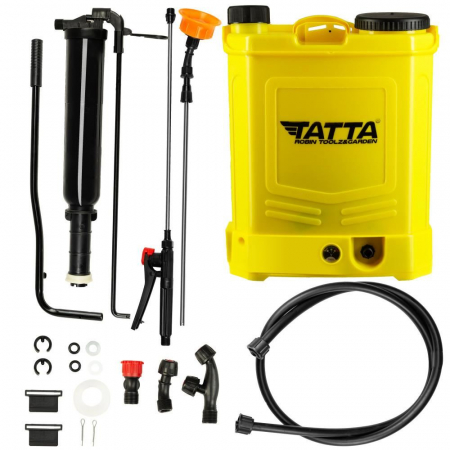 Pompa de stropit 2in1 (manuala/acumulator) Tatta TP-1833AM,  Capacitate 16L, Galbena [4]