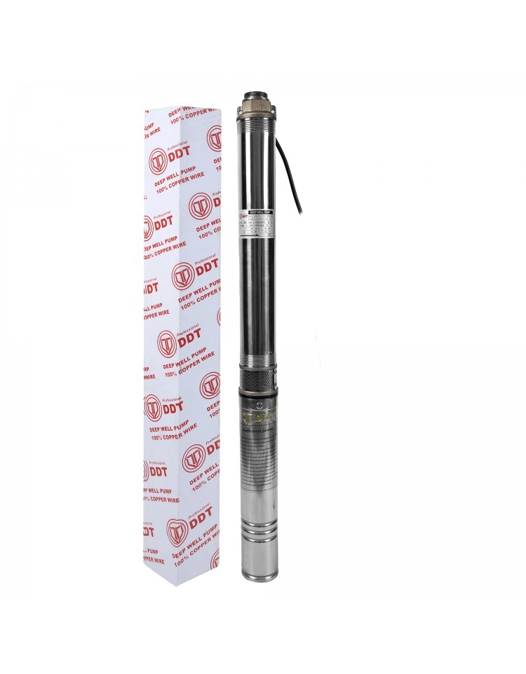 Pompa submersibila de mare adancime DDT 3SDM3-14, Inox, 1100W, 5 m³/h, 14 turbine, 120m, 10m cablu [2]