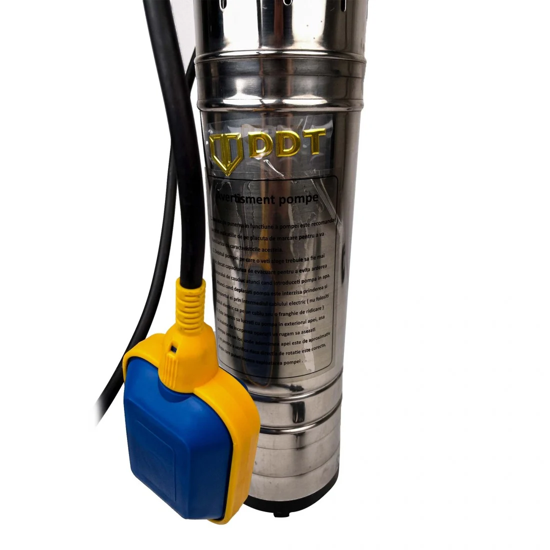 Pompa submersibila Inox DDT QGD3.1, 1100W, Adancime 120m, Debit 50L/min., Lungime cablu 10m, cu plutitor [3]