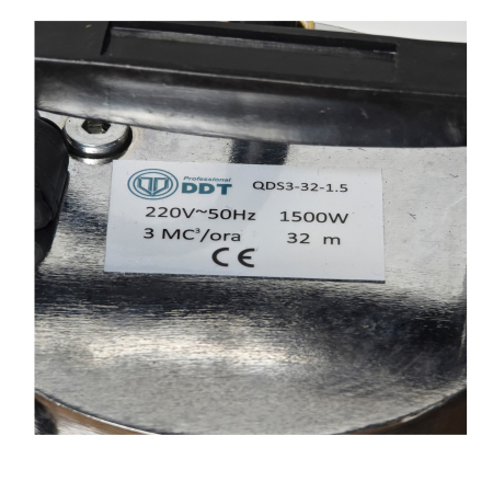 Pompa submersibilă pentru apă curată DDT Professional QDS3-32-1.5, 1500W, 3 m³/h, 32 m cu buton on-off [3]