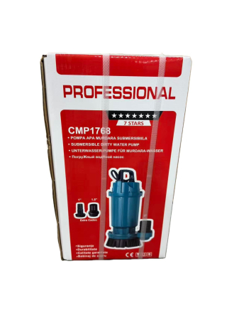 Pompa submersibila pt. apa murdara Aqua Tech Premium QDX30-45-1.5, 1.5kW, H45m, 30m³/h, 2860RPM, Racord 2", Reductii 1 si 1.5" incluse, 7.5m cablu [1]