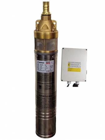 Pompe submersibile - Pompa submersibila Elefant 4SKM150 cu panou de comanda, 1100W, 41L/min., Bobinaj din Cupru