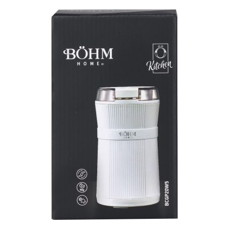Rasnita de cafea electrica BOHM Home BCGP20W5, 200 W, capacitate 50 g, 2 lame din otel inoxidabil [10]