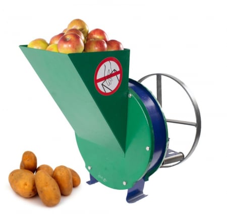 Agro & Zootehnie - Razatoare fructe Vinita, manuala + fulie atasare motor, Cutit inox, 250kg/h, Capacitate 5kg