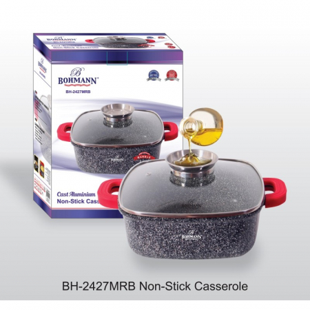 Roaster patrat Bohmann BH2427MRB, 3.5L, 24x24x9.5cm, Negru [2]