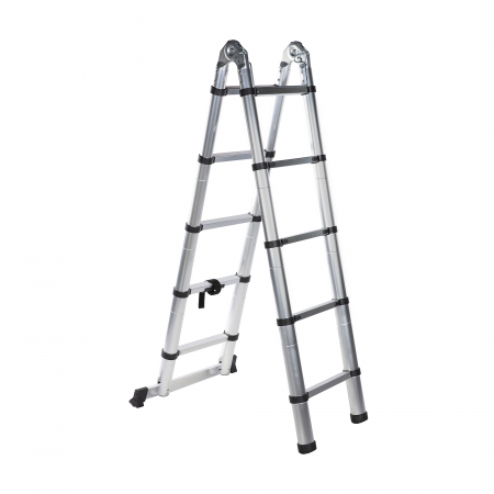 Scara telescopica dubla Detoolz DZ-C246, 3.2m - 10 trepte, Aluminiu,150 kg [1]