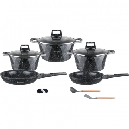 Vase pentru gatit - Set 10 piese Goldmann, aluminiu, tigai 24/28 cm, cratite 2.5L/4.3L/6.5L, suprafata gatit anti-aderenta, toate sursele de calduraSet 10 piese Goldmann, aluminiu, tigai 24/28 cm, cratite 2.5L/4.3L/6.5L, suprafata gatit anti-aderenta, toate sursele de calduraSet 10 piese Goldmann, aluminiu, tigai 24/28 cm, cratite 2.5L/4.3L/6.5L, suprafata gatit anti-aderenta, toate sursele de caldura