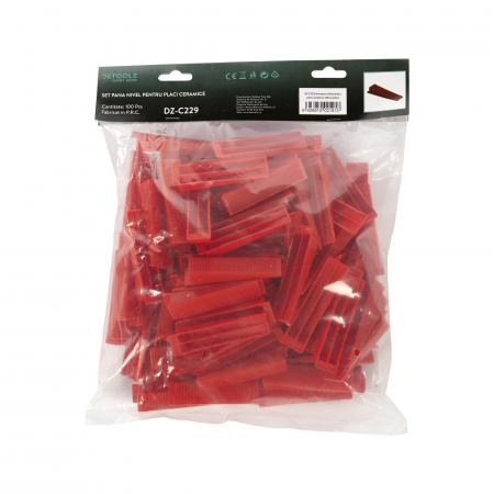 Set 100 buc. pana nivel pentru placi ceramica Detoolz DZ-C229 [1]