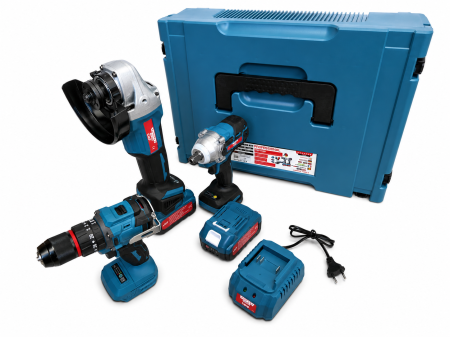 Set 3 in 1 Altai Campion PRO – Polizor Unghiular, Masina de Impact si Autofiletanta Brushless, 2 Acumulatori 48V / 6Ah, Incarcator, Cutie de Transport si Depozitare [7]