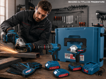 Set 3 in 1 Altai Campion PRO – Polizor Unghiular, Masina de Impact si Autofiletanta Brushless, 2 Acumulatori 48V / 6Ah, Incarcator, Cutie de Transport si Depozitare [12]