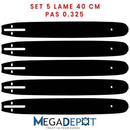 Set 5 Lame universale pentru motofierastrau ( Drujba ) , 40 cm, pas 0.325 [2]
