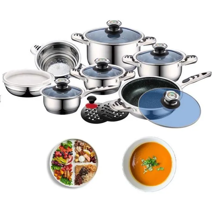 Set oale 16 piese Royal Swiss, 1.6L, 1.6L, 2.9L, 3.1L, 6.3L, Sita, Bol mixare cu capac plastic, 2 Suporti oale [1]