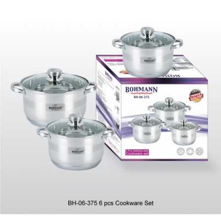 Set oale inox, 6 piese, Bohmann BH06-375, Capacitate 5.1L, 6.6L, 7.7L [2]
