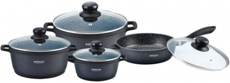 Set oale marmorate, 8 piese, Bohmann BH-6008, Capacitate 2.2L, 3.1L, 5.5L, 2.8L [1]